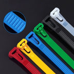Selbstschließende Kabelbinder aus Nylon – Wiederverwendbar (100 Stück) Zorenza