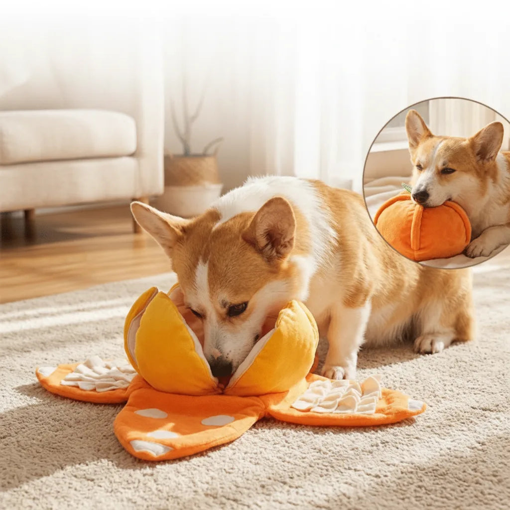 Interaktives Plüsch-Hundespielzeug mit Quietscher – Versteck-Puzzle für Leckerchen Zorenza
