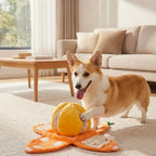 Interaktives Plüsch-Hundespielzeug mit Quietscher – Versteck-Puzzle für Leckerchen Zorenza