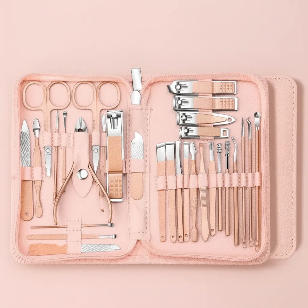 30 stks manicure set draagbare roestvrijstalen nagelknipper trimgereedschap schoonheid pedicure kit vingerverzorging nagelknipper schaar set Zorenza
