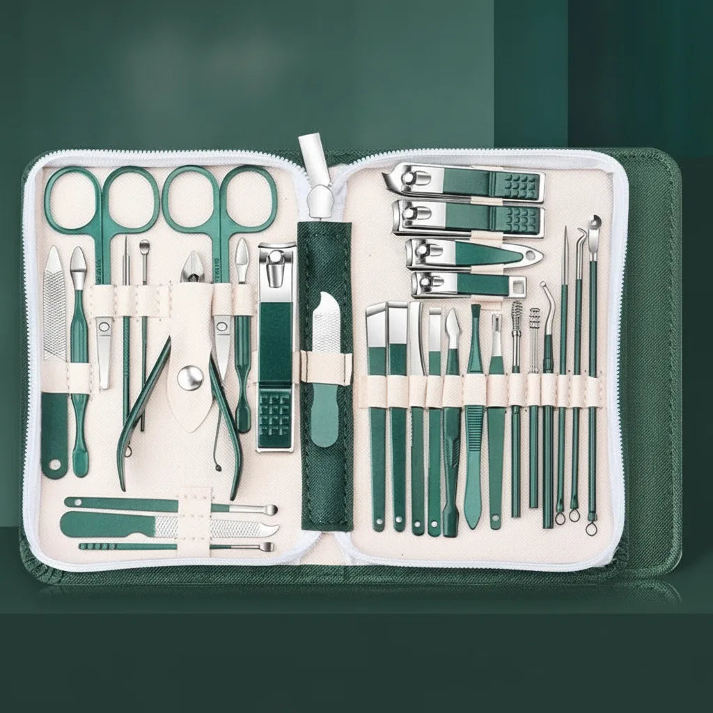 30 stks manicure set draagbare roestvrijstalen nagelknipper trimgereedschap schoonheid pedicure kit vingerverzorging nagelknipper schaar set Zorenza