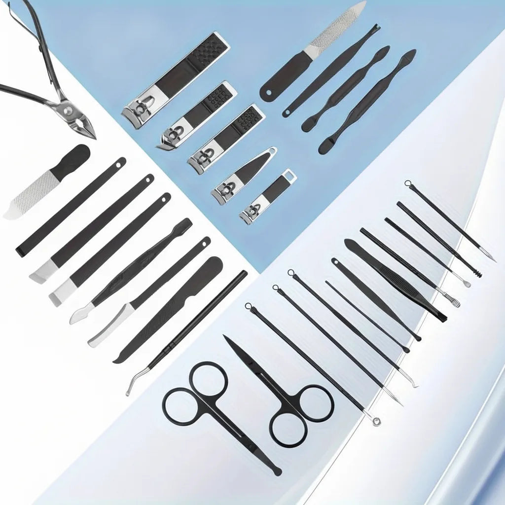 30 stks manicure set draagbare roestvrijstalen nagelknipper trimgereedschap schoonheid pedicure kit vingerverzorging nagelknipper schaar set Zorenza