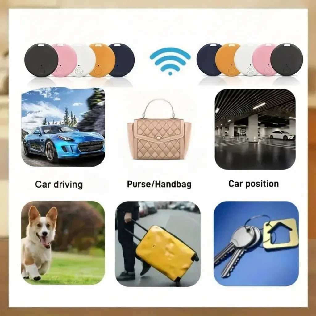 Runder Bluetooth-Tracker – Schlüssel und Taschen schnell finden-2er-set Zorenza