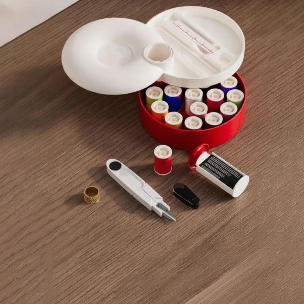 Nähset mit magnetischem Nadelhalter und 16 Garnfarben -    Zorenza