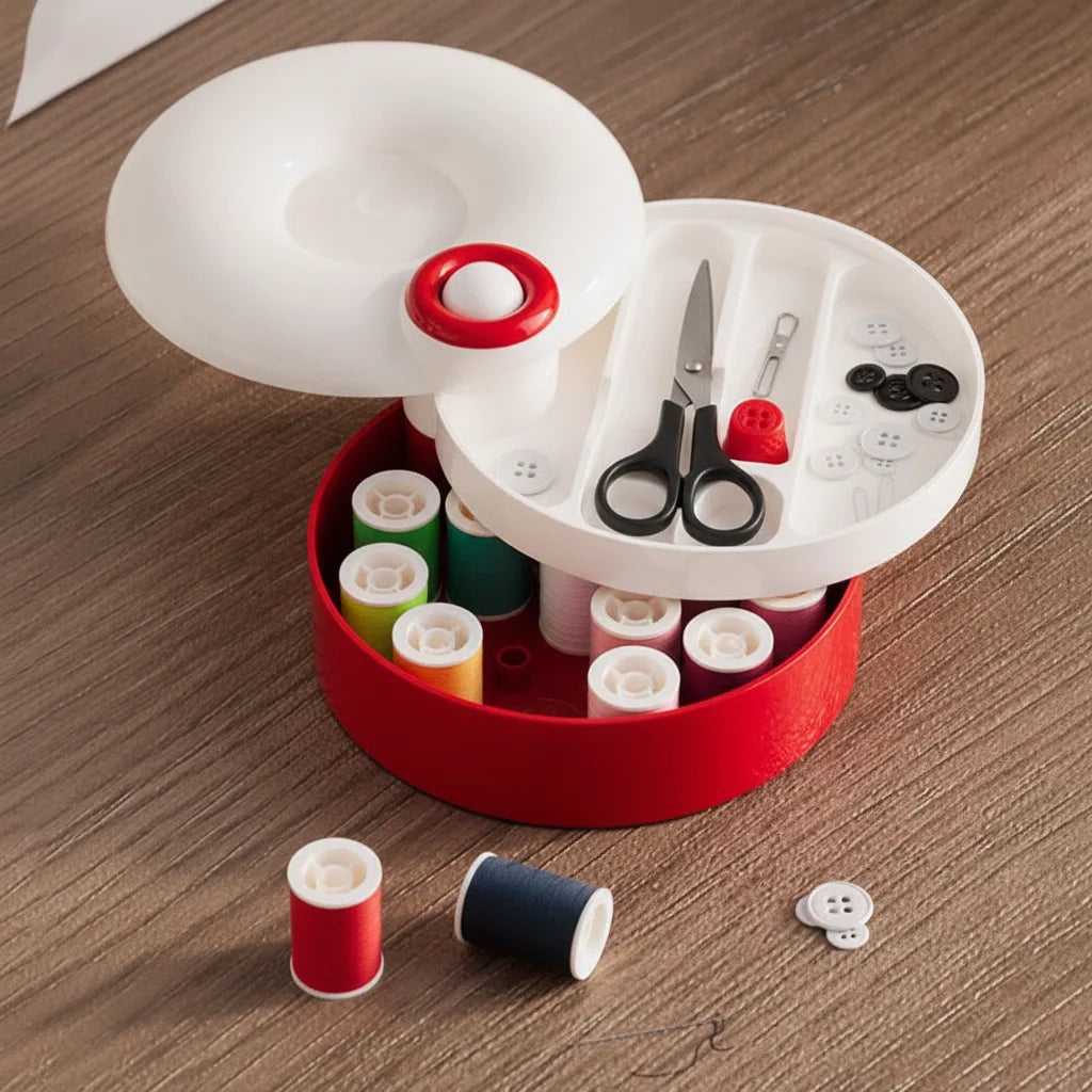 Nähset mit magnetischem Nadelhalter und 16 Garnfarben -    Zorenza