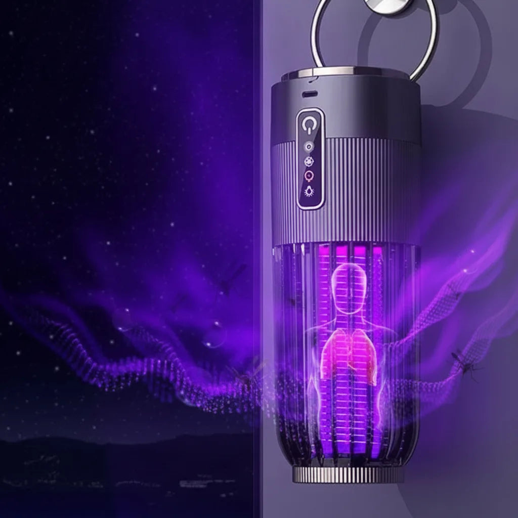 Mückenfalle elektrisch mit UV-Licht – Wiederaufladbar und tragbar -    Zorenza