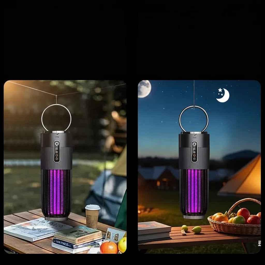 Mückenfalle elektrisch mit UV-Licht – Wiederaufladbar und tragbar -    Zorenza