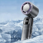 Turbo-Handventilator mit Eis-Kühlfunktion und LED-Display -    Zorenza