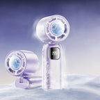 Turbo-Handventilator mit Eis-Kühlfunktion und LED-Display -    Zorenza