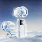 Turbo-Handventilator mit Eis-Kühlfunktion und LED-Display -    Zorenza