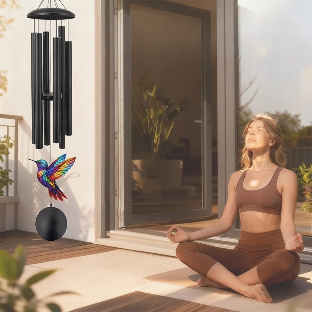 Windspiel Kolibri mit eloxierten Aluminiumröhren -    Zorenza