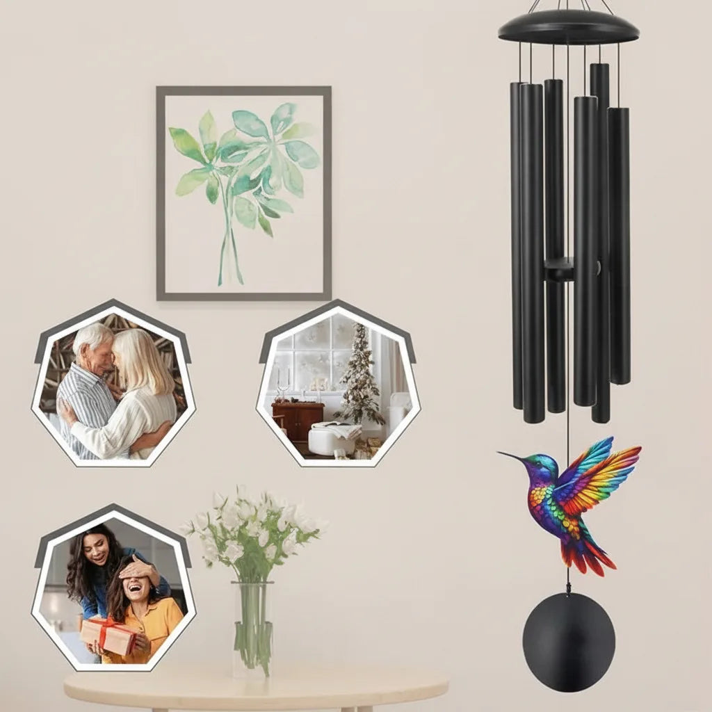 Windspiel Kolibri mit eloxierten Aluminiumröhren -    Zorenza
