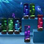 Quallen-Lampe mit 7 LED-Farbwechseln – Aquarium-Nachtlicht -    Zorenza