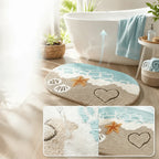 Badematte mit Strand-Motiv – schnell trocknend -    Zorenza