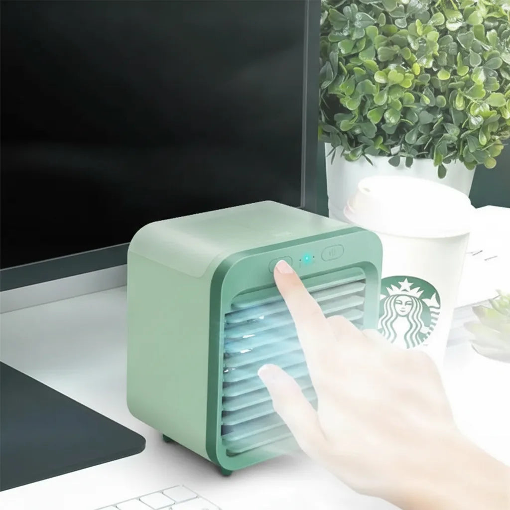 Mini-Luftkühler mit Wassertank, USB-Akku, 3 Stufen -    Zorenza