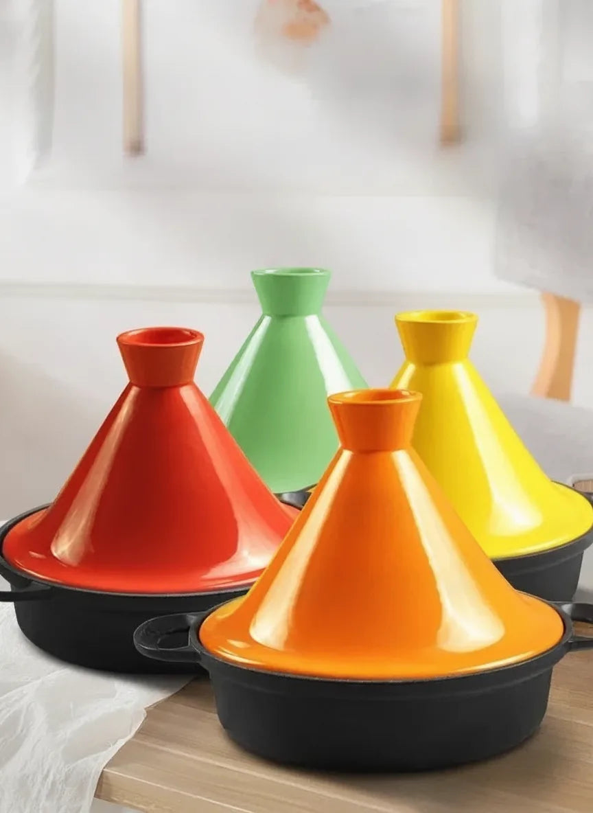Tajine aus Gusseisen mit Keramikdeckel, 26 cm -    Zorenza
