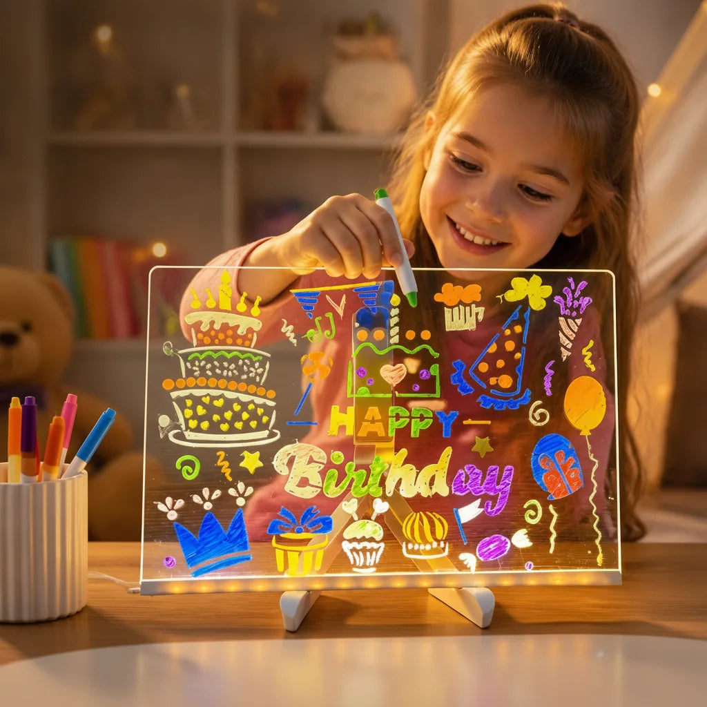LED Leuchtzeichenbrett mit 7 Stiften – Acryl, USB -    Zorenza
