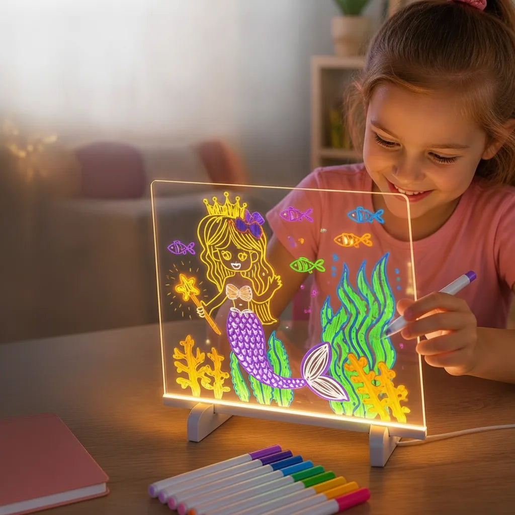 LED Leuchtzeichenbrett mit 7 Stiften – Acryl, USB -    Zorenza