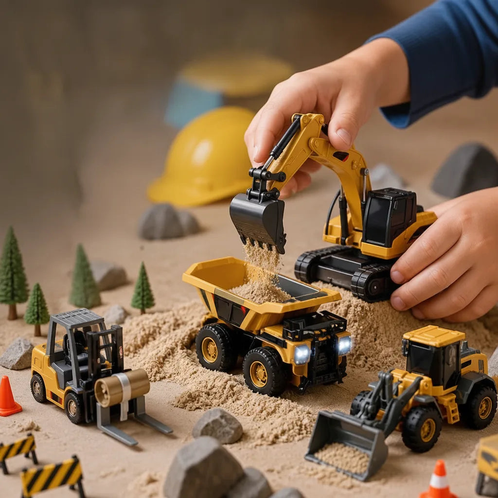 Ferngesteuertes Baustellenfahrzeug-Set für Kinder -    Zorenza