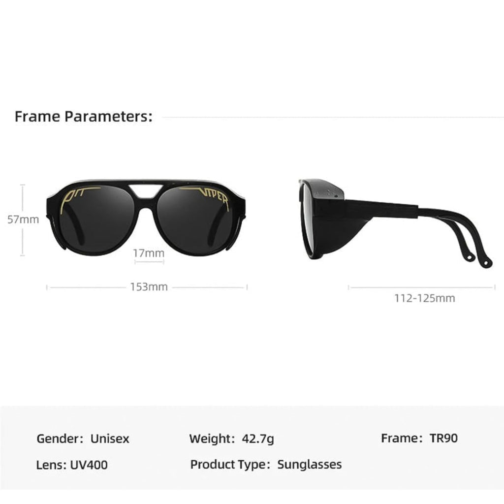 Motorradbrille mit Seitenschutz – UV400 Schutz -    Zorenza