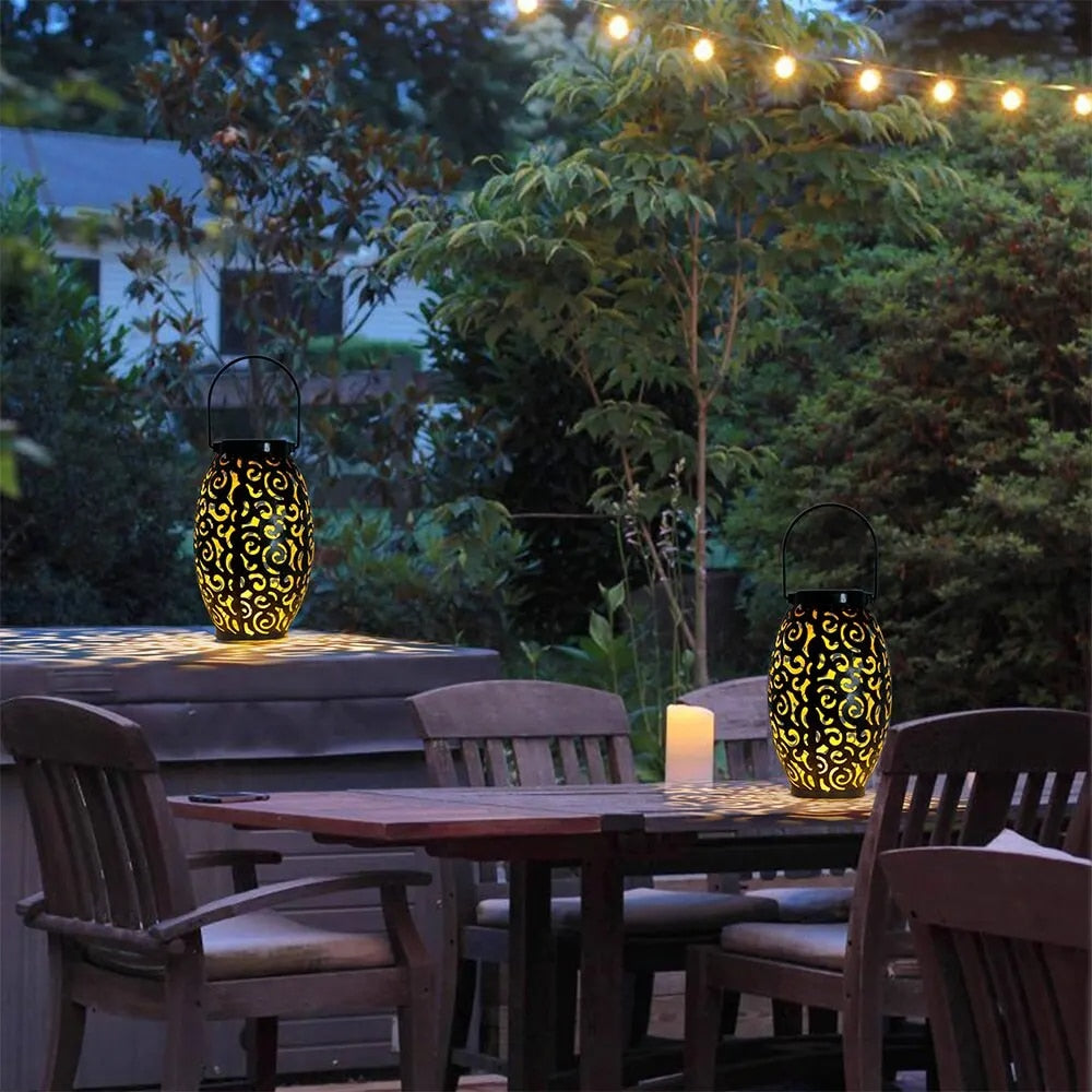 Solar-Gartenlaterne mit Ornament-Muster -    Zorenza