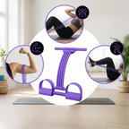 Fitnessband mit Fußstützen — Ganzkörper-Training für Zuhause, Lila & Rosa -    Zorenza
