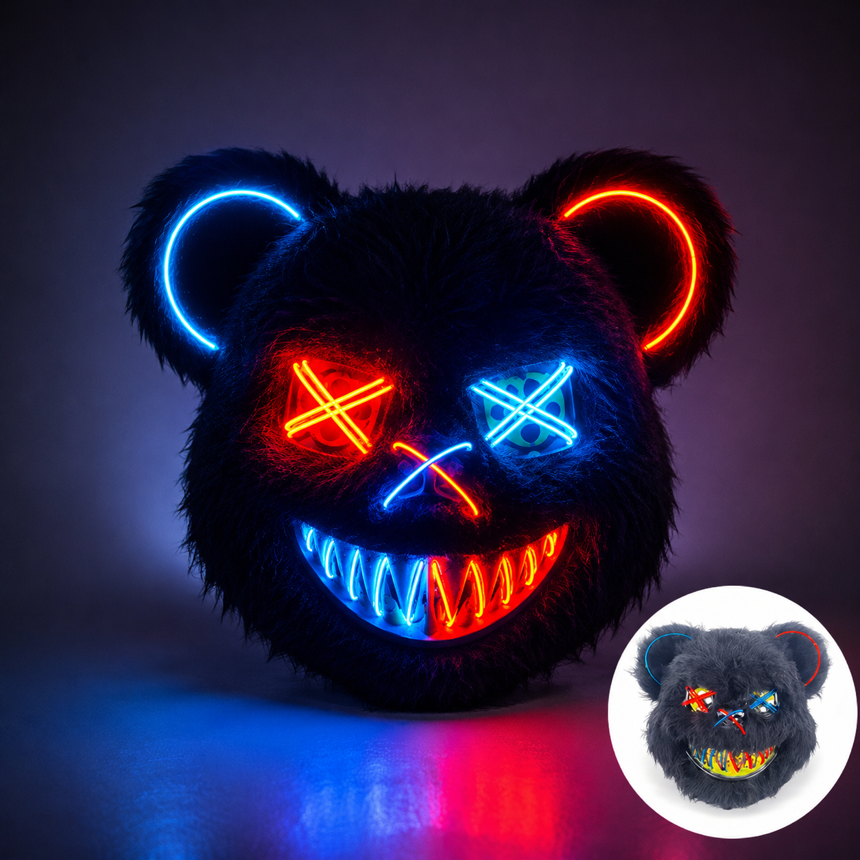 LED-Maske mit Neonlicht und mehreren Leuchtmodi -    Zorenza