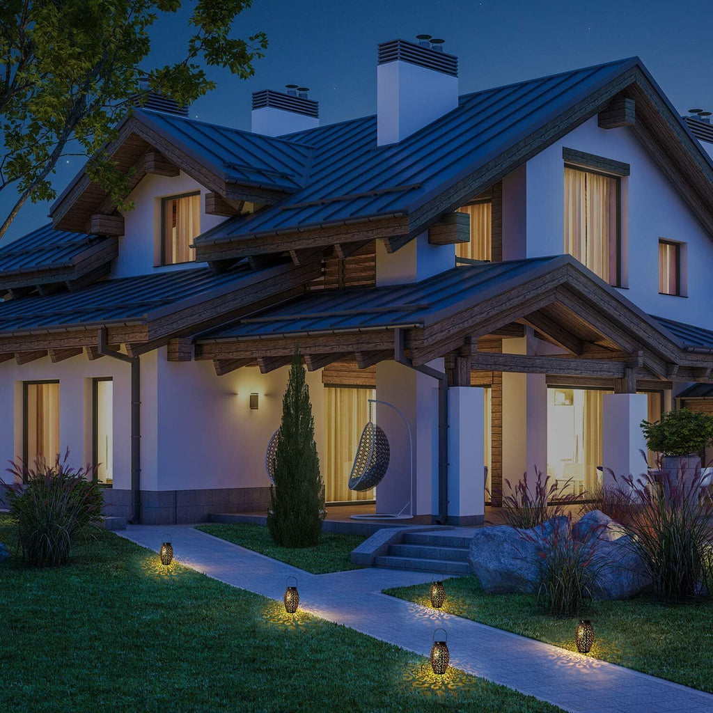 Solar-Gartenlaterne mit Ornament-Muster -    Zorenza
