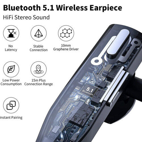 Bluetooth Headset 5.1 mit Geräuschunterdrückung -    Zorenza