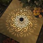 Solar-Wandleuchten Set mit Pfingstrosen-Schattenspiel — Terrasse & Balkon -    Zorenza