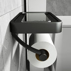 Toilettenpapierhalter Edelstahl mit Ablage -    Zorenza