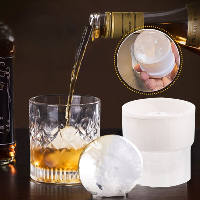 Eisball-Maker Silikon 6 cm – Runde Eiswürfel für Whisky und Cocktails -    Zorenza
