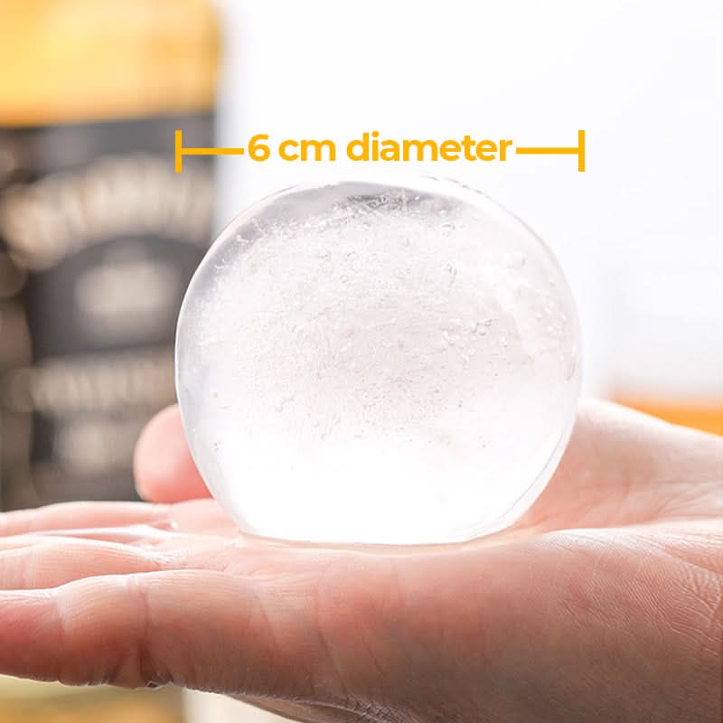 Eisball-Maker Silikon 6 cm – Runde Eiswürfel für Whisky und Cocktails -    Zorenza