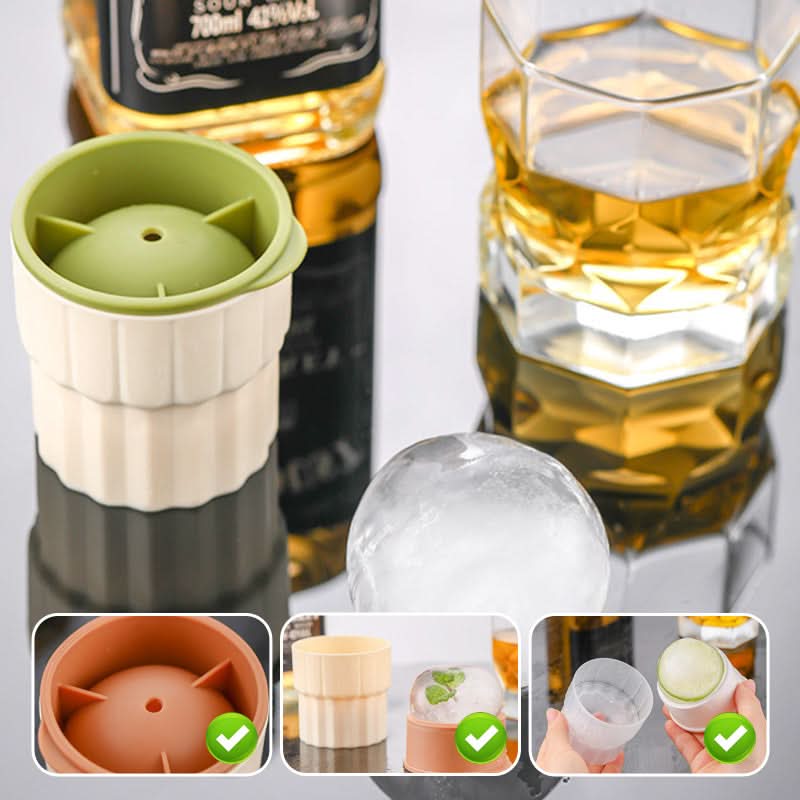 Eisball-Maker Silikon 6 cm – Runde Eiswürfel für Whisky und Cocktails -    Zorenza