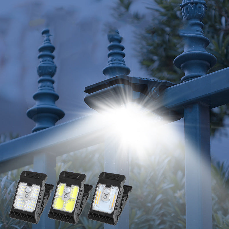 Solar-Klemmleuchte mit Bewegungssensor und USB-C Ladung -    Zorenza