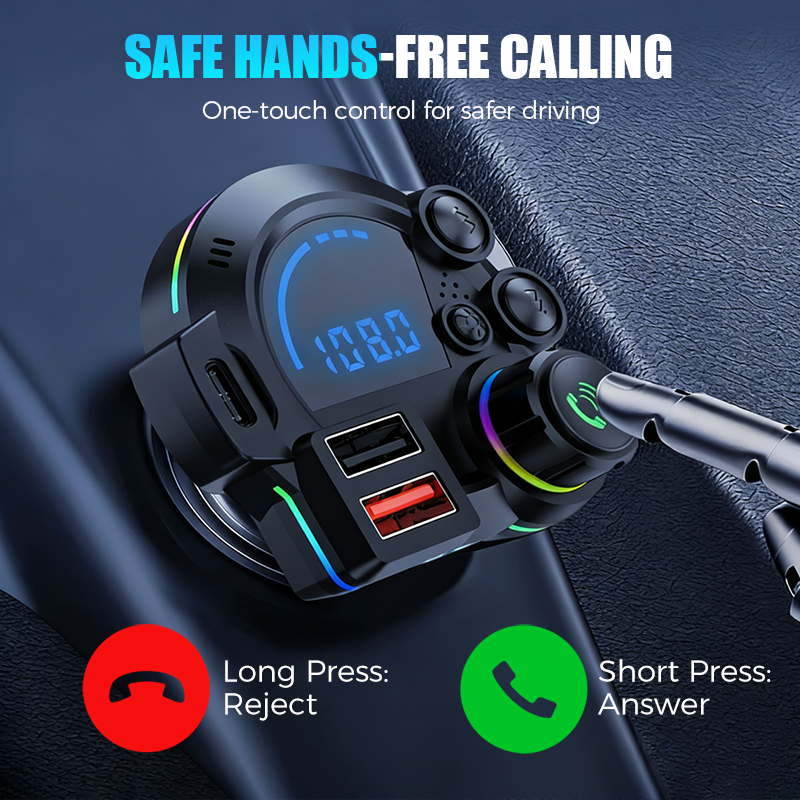 Bluetooth FM Transmitter Auto mit 2 USB-Ports -    Zorenza