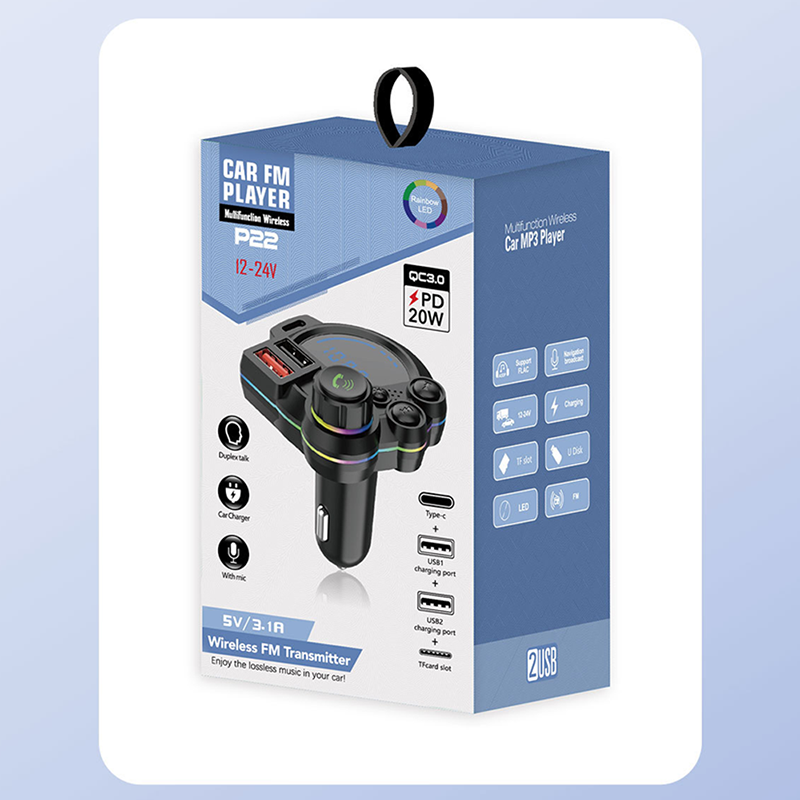 Bluetooth FM Transmitter Auto mit 2 USB-Ports -    Zorenza
