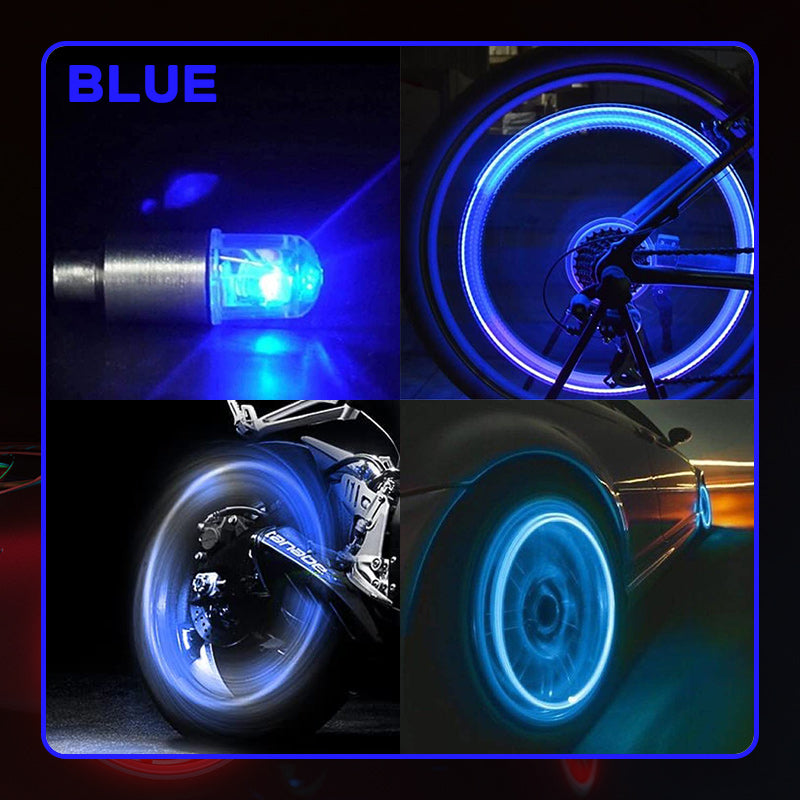 LED Ventilkappen Auto Motorrad – Wasserdicht, Automatisches Blinken -    Zorenza