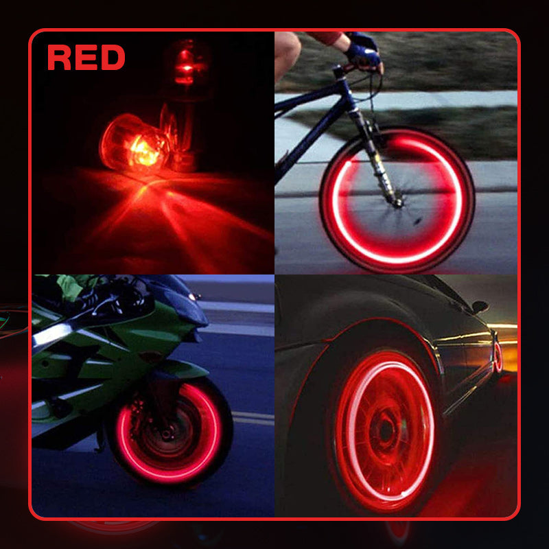 LED Ventilkappen Auto Motorrad – Wasserdicht, Automatisches Blinken -    Zorenza