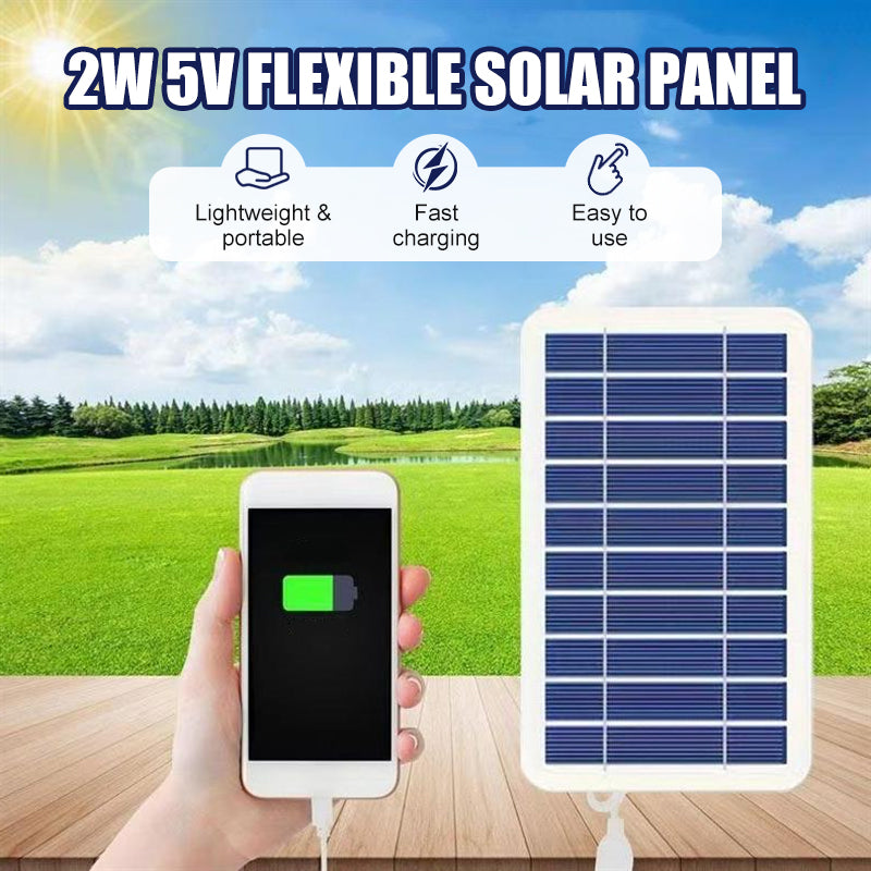 Solarmodul flexibel 2W 5V – Tragbar für Smartphone-Ladung unterwegs -    Zorenza