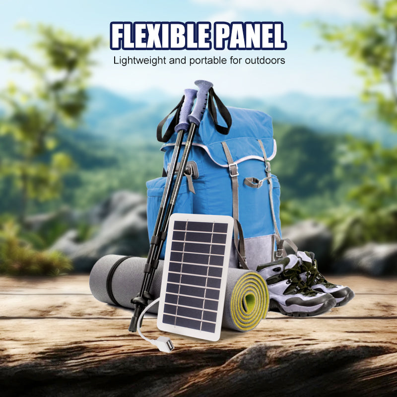 Solarmodul flexibel 2W 5V – Tragbar für Smartphone-Ladung unterwegs -    Zorenza