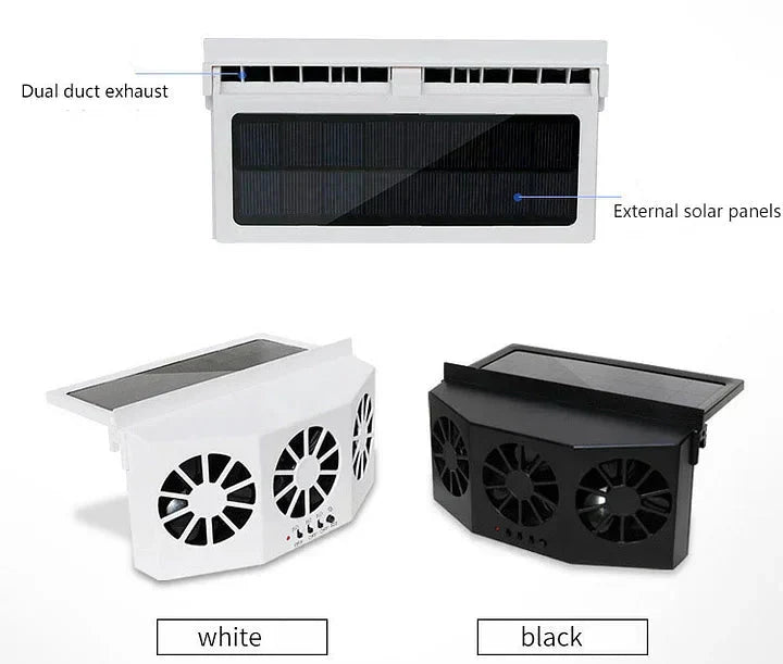 Solar-Ventilator Auto – Kühlung mit Doppelventilator und Solarenergie -    Zorenza