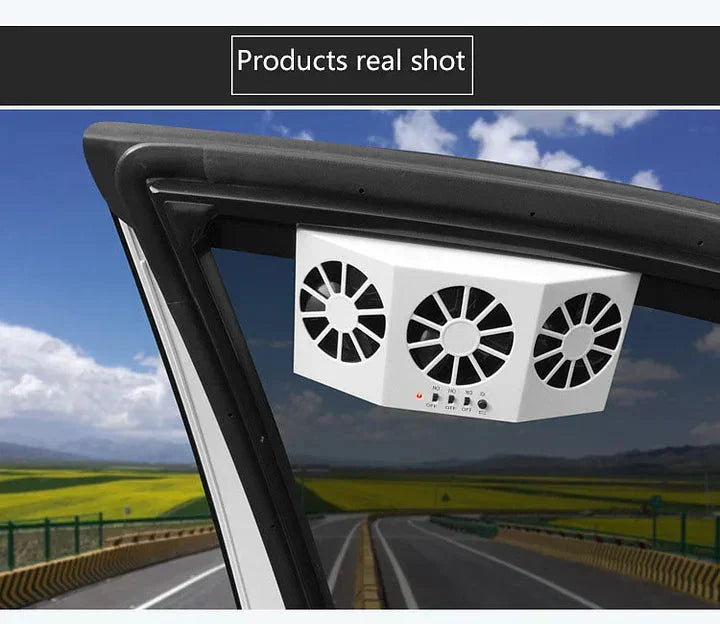 Solar-Ventilator Auto – Kühlung mit Doppelventilator und Solarenergie -    Zorenza