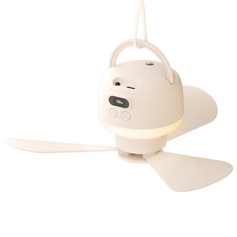 Tragbarer Deckenventilator mit LED – Aufladbar und Ultra-Leise -    Zorenza