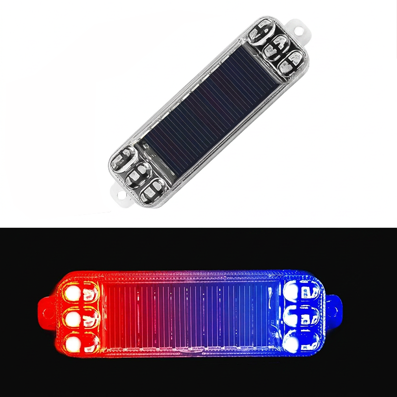 Solar Warnleuchte mit LED – Automatisch bei Dämmerung -    Zorenza
