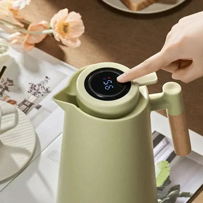 Thermoskanne 1 L mit digitalem Temperaturanzeige Zorenza
