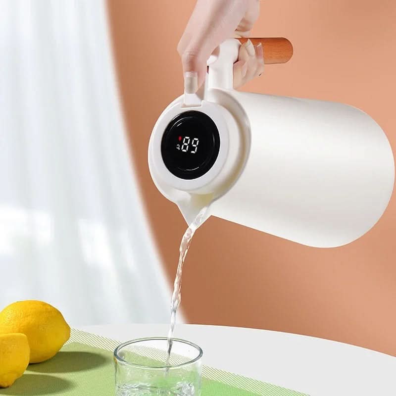 Thermoskanne 1 L mit digitalem Temperaturanzeige Zorenza