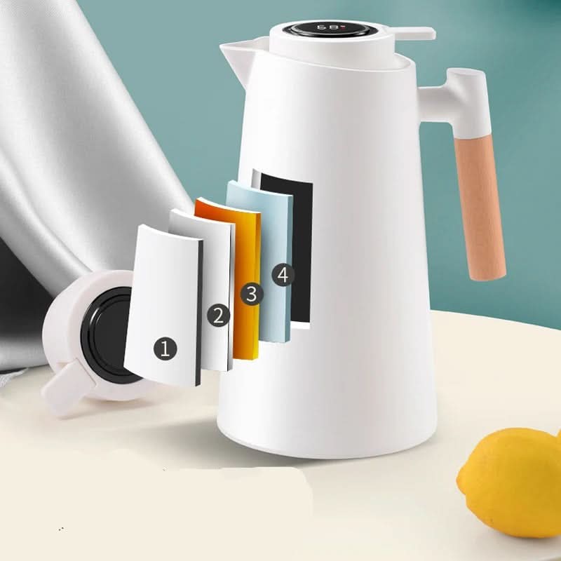 Thermoskanne 1 L mit digitalem Temperaturanzeige Zorenza
