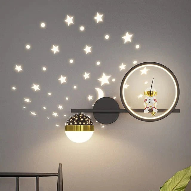 Kinder-Wandleuchte mit Mond- und Sterne-Design Zorenza