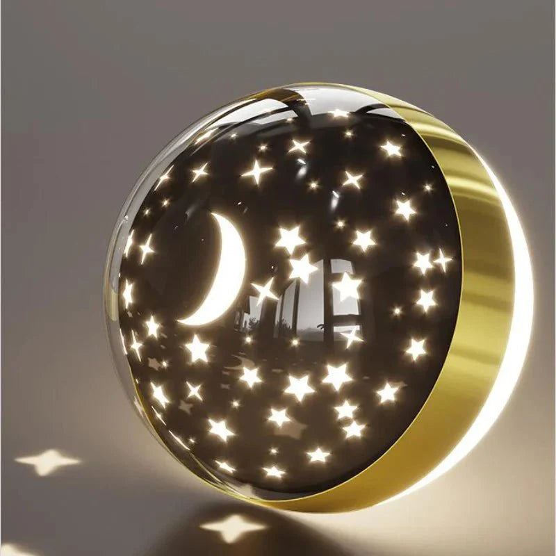 Kinder-Wandleuchte mit Mond- und Sterne-Design Zorenza